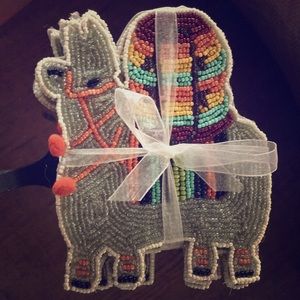 Pier 1 Beaded Llama Coasters So Cute